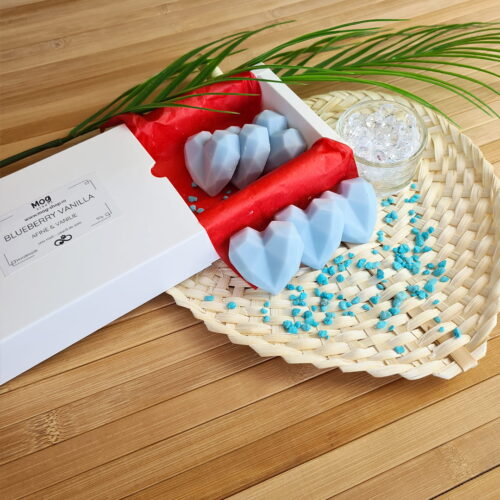 Wax melt din ceara de soia, Blueberry vanilla – Afine si Vanilie, forma Hearts 50gr