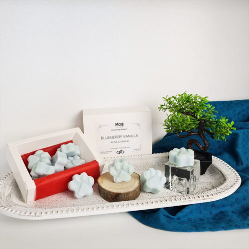 Wax melt din ceara de soia, Blueberry vanilla – Afine si Vanilie, forma Paws 100gr