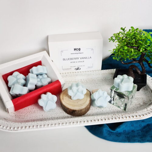 Wax melt din ceara de soia, Blueberry vanilla – Afine si Vanilie, forma Paws 100gr