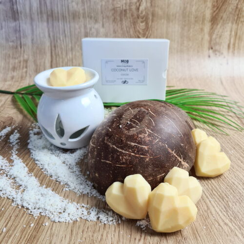 Wax melt din ceara de soia, Coconut love – Cocos, forma Hearts 50gr