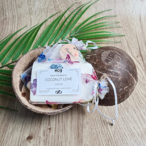 Tableta parfumata din ceara de rapita, Coconut love – Cocos 40gr