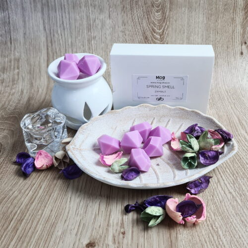 Wax melt din ceara de soia, Spring smell – Zambila, forma Diamonds 50gr